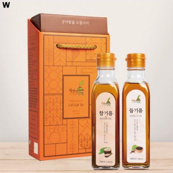 엔초이스 들기름 참기름 세트 180ml x 2개