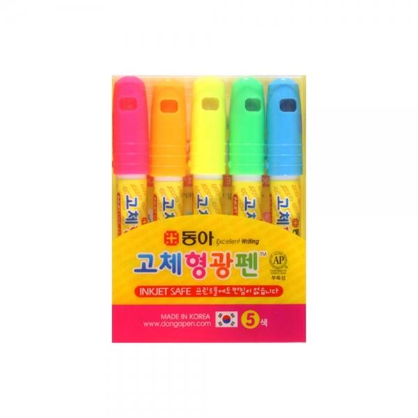 f20 35956 동아 고체형광펜 둥근형 5색세트 1개 1개입
