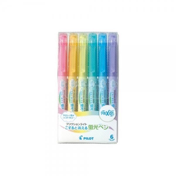 f20 95663 파이롯트 프릭션 지워지는형광펜 6색세트 SFL-60SL-6CS 파스텔 75x139x13mm 1세트 1개입