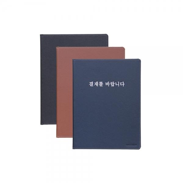 f20 141508 메카라인 PU 고급 결재판 블랙 1개 1개입