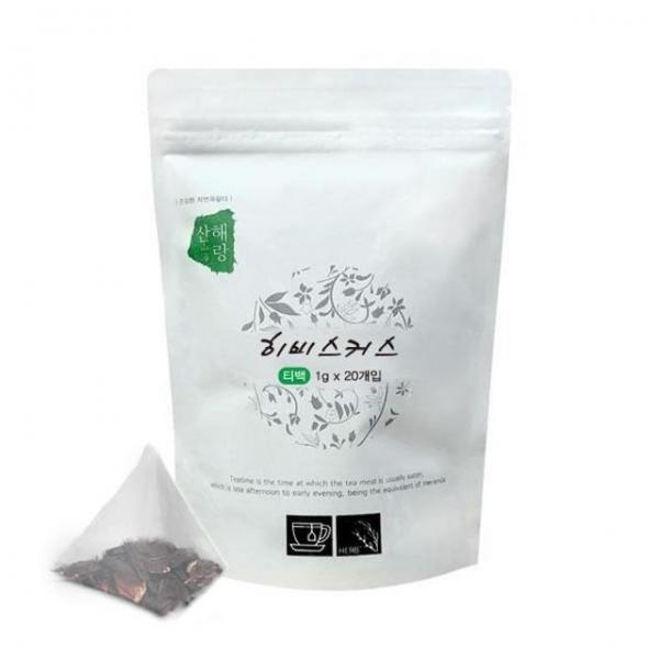 산해랑 단일차 히비스커스 티백 1g x 20개