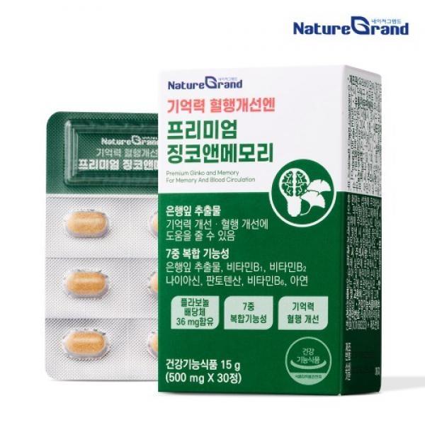 프리미엄 징코앤메모리 500mg x 30정