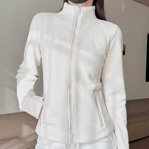 여성 슬림 스타일 단독 이너 폴라 플리스 아우터 자켓