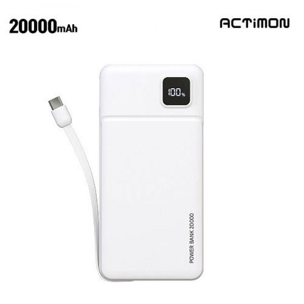 [액티몬] C타입 LCD 일체형 보조배터리 M-LCD-P20000 - 20000mAh