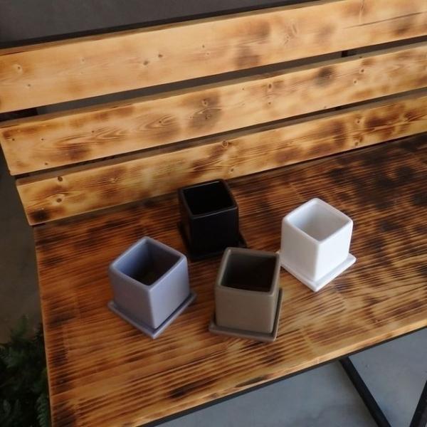 모던 도기 사각 화분 C0111 8x8x8cm