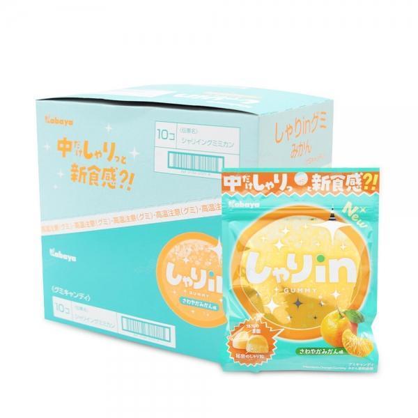 카바야 샤리 인 구미 귤맛 52g x 10개 (1통) 감귤젤리 일본젤리