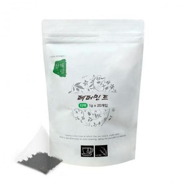 산해랑 단일차 페퍼민트 티백 1g x 20개