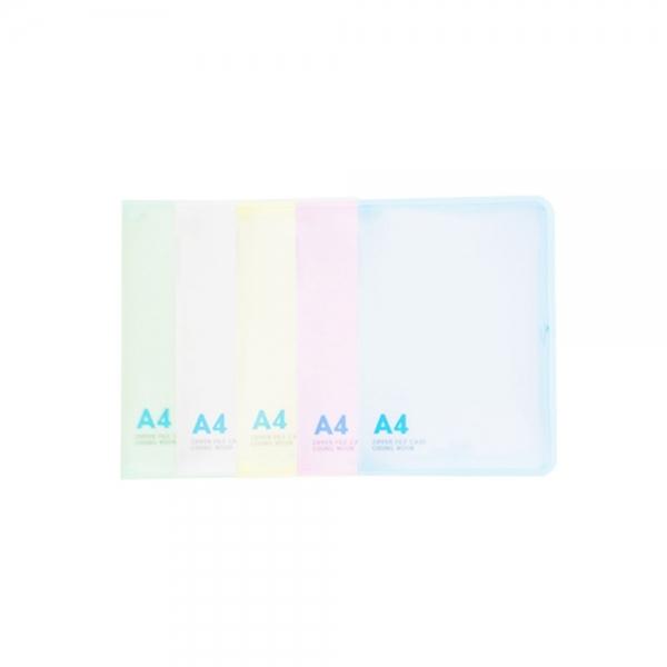 f20 54426 청운 뉴 칼라지퍼화일케이스 연핑크 A4PVC 1개 1개입