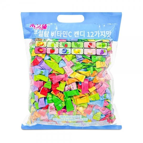 무설탕 비타민C 캔디 12가지맛 800g 대용량 캔디