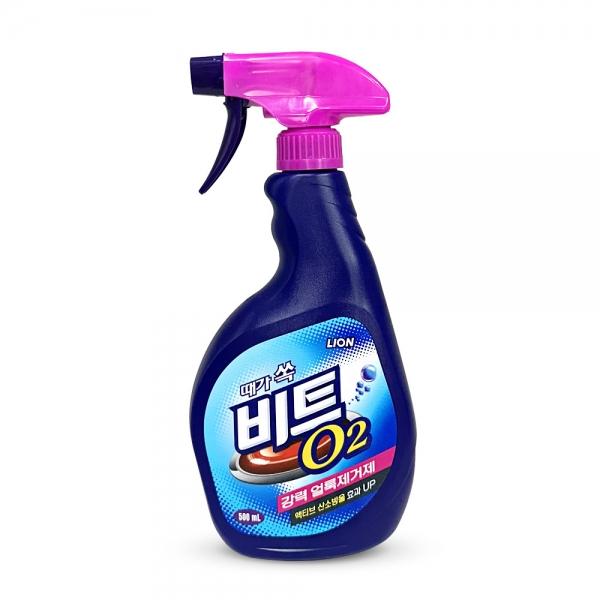 LION 때가 쏙 비트 O2 강력 옷 기름 얼룩 제거 부분 세탁 세제 500ml