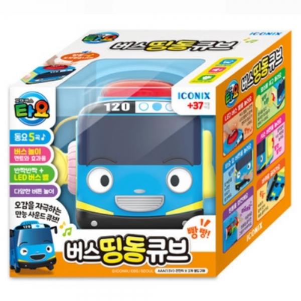 아이코닉스 감각발달완구 타요 버스 띵동큐브 장난감 유아 멜로디완구