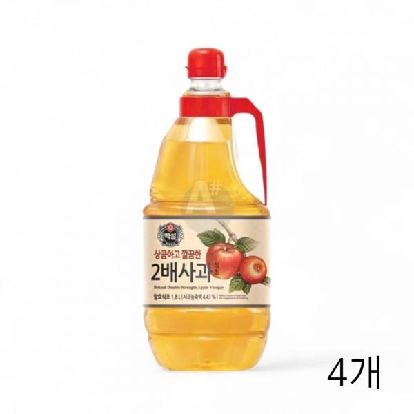 백설 2배사과식초 1.8L X 4개