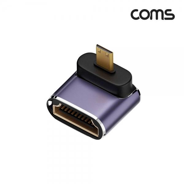 Coms HDMI to Micro HDMI V2.1 변환 젠더 8K 60Hz UHD 마이크로 HDMI 꺾임 JA205