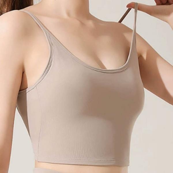 감각적인 꼬임 디테일 이너 상의 요가 브라탑