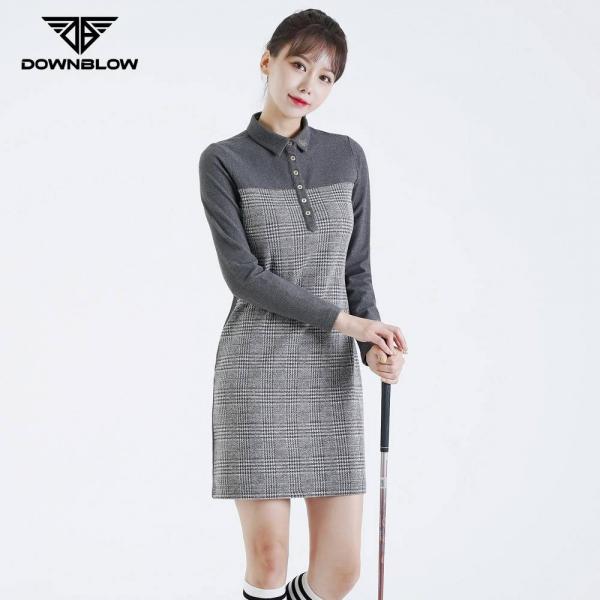 JJM-M55 다운블로우 FW여자PK체크원피스