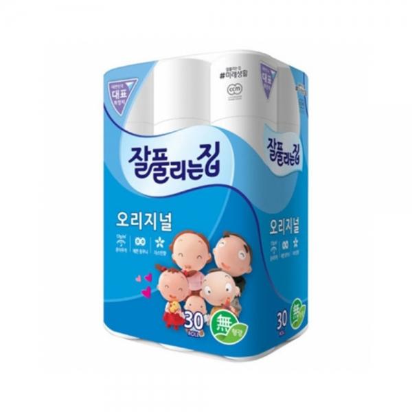 f20 59180 미래생활 화장지 잘풀리는집 오리지널 24롤-6롤 30롤1팩 1팩 1개입