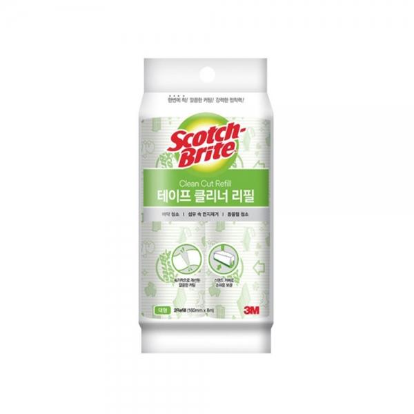 f20 46757 3M 스카치브라이트 청소용 테이프 클리너 대형 리필 160x8M 2개입 1팩 1개입