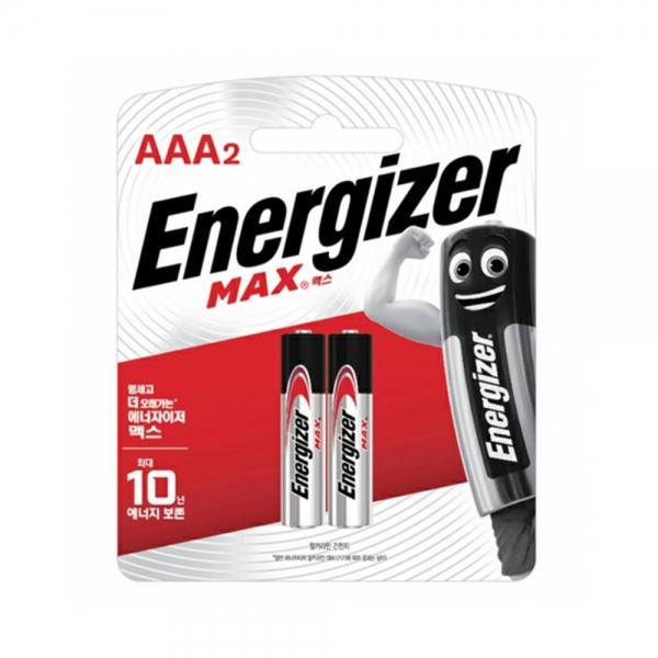f20 64921 에너자이저 알카라인 건전지 맥스 AAA LR03 1.5V 2개입 1조 1개입