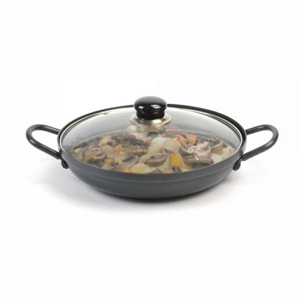 업소용 경질 양수 낮은 전골냄비(뚜껑포함)