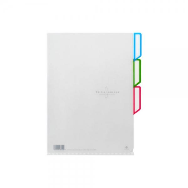 f20 48084 문화 F599-71 A4트리플홀더 3포켓 반투명 W216xH303mm 1봉 5개입