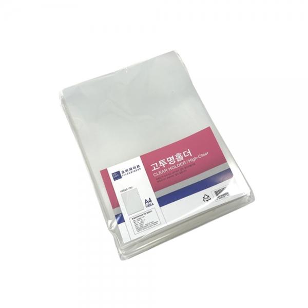 f20 149765 문화 고투명 L홀더 FP833-7S1 100매입 A4 1팩 1개입