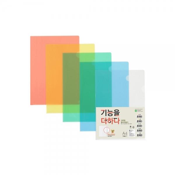 f20 2788 문화 고투명클리어홀더 L홀더 F492-7 투명 A4 1팩 10개입