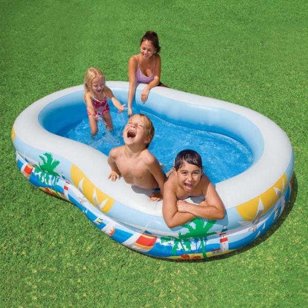 인텍스 해변풍경 땅콩 풀장 262x160x46cm