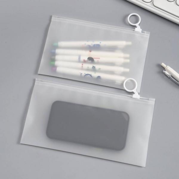 소분용 반투명고리 지퍼백 미니 다회용 봉투 파우치 15x10cm