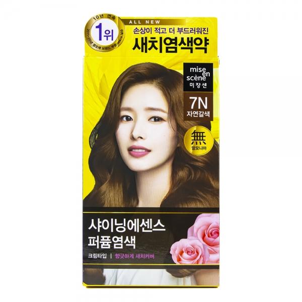 미장센 샤이닝 에센스 퍼퓸 염색 7N 자연갈색