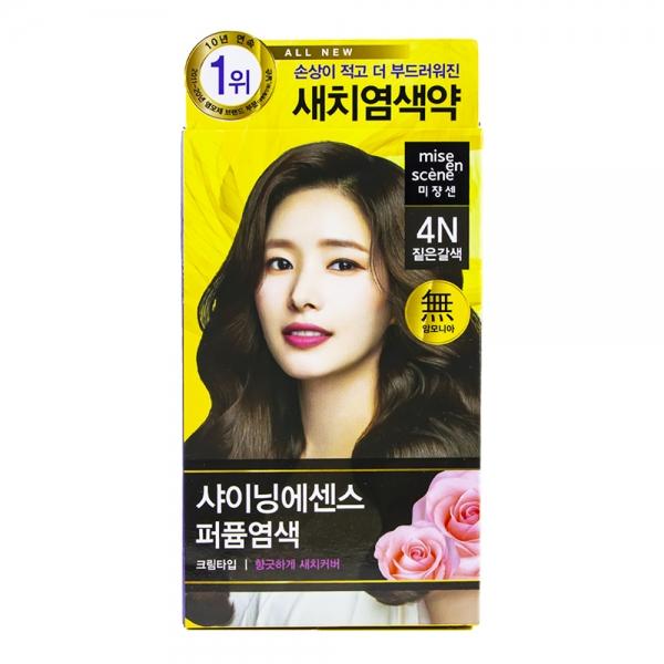 미장센 샤이닝 에센스 퍼퓸 염색 4N 짙은갈색