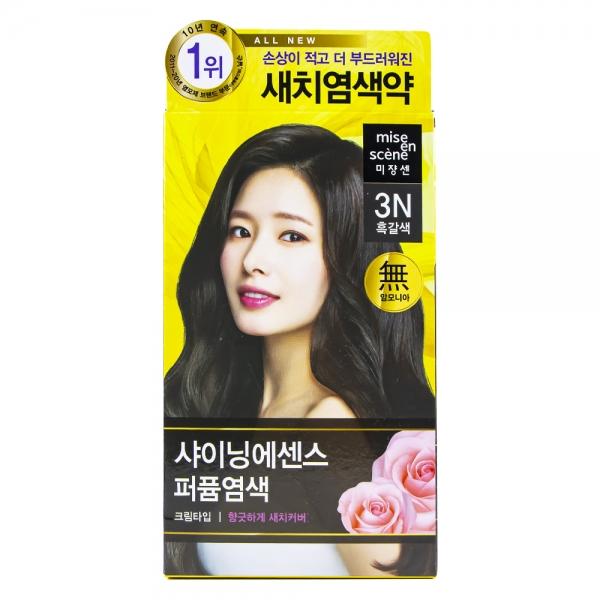 미장센 샤이닝 에센스 퍼퓸 염색 3N 흑갈색