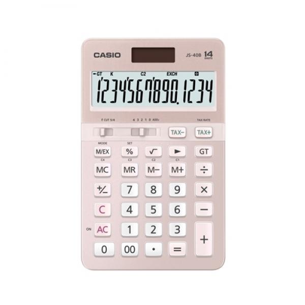 카시오)계산기(JS-40B-PK/핑크/14자리)