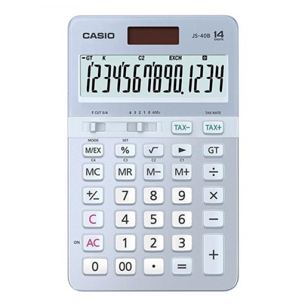 카시오)계산기(JS-40B-BU/블루/14자리)