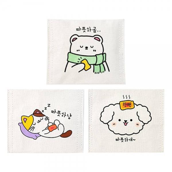 (TD) 따뜻 캐릭터 핫팩 주머니 (핫팩만 160g 1개 추가)