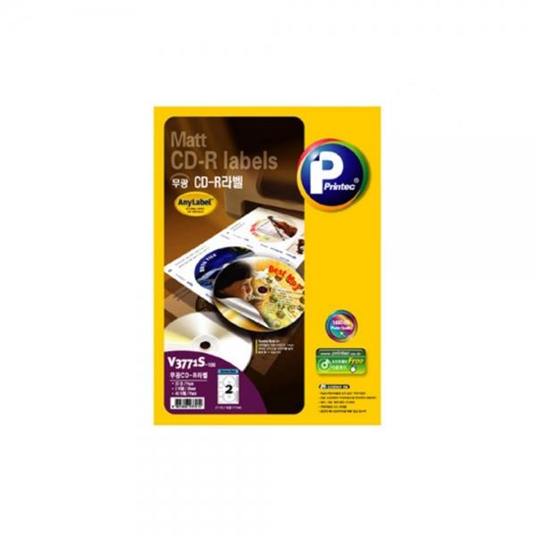 f20 45814 애니라벨 무광 CD-R라벨 V3771S-100 2칸 100매 1권 1개입