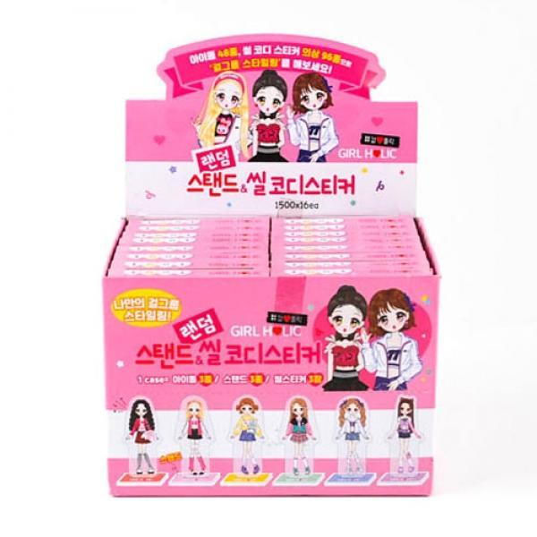 458C] 1500 걸홀릭 스탠드 & 씰 코디 스티커 (16개세트)