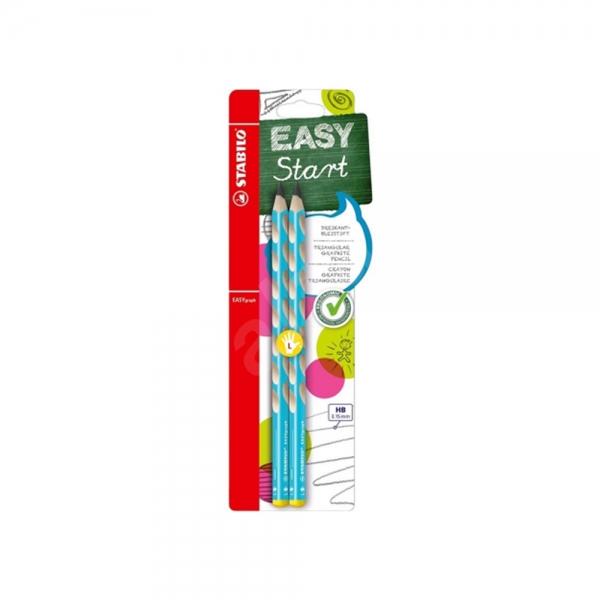 f20 139671 스타빌로 이지그래프 연필 L(왼손) 2본입 블루 B-49825-5 3.15mm HB 1개 1개입