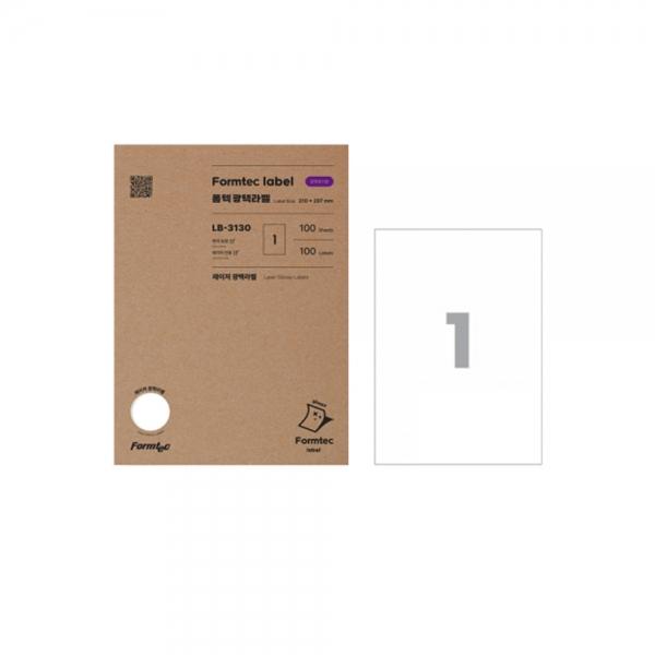 f20 47903 폼텍 라벨지 LB-3130 광택 1칸 100入 레이져전지 1권 1개입