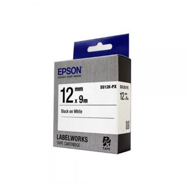 f20 81100 엡손 라벨테이프 SS12K-PX 12mm(백색흑색문자) 1개 1개입