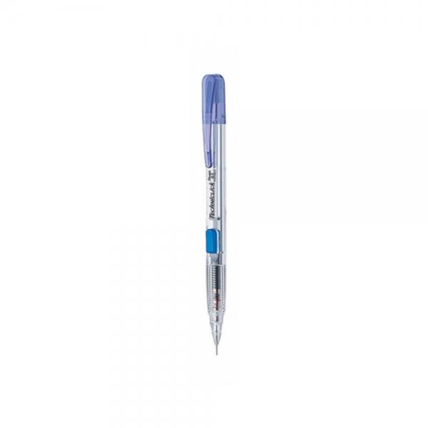 f20 12784 펜텔 테크닉클릭 샤프 PD105T-C 투명바디 청색 0.5mm 1개 1개입