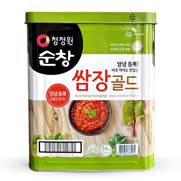 청정원 순창 양념듬뿍 쌈장 골드 14kg 업소용 대용량 식자재 캔 말통