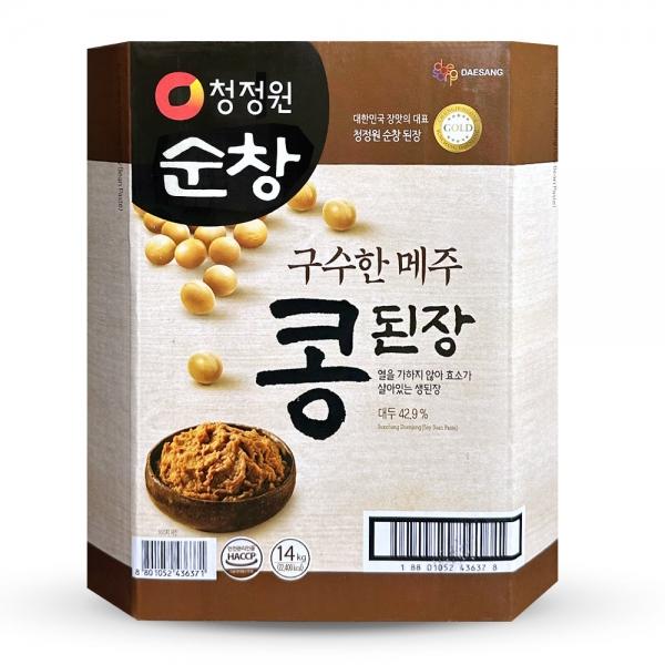 청정원 순창 구수한 메주콩 된장 14kg 대용량 업소용