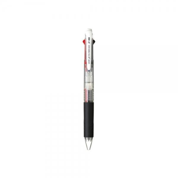 f20 25662 유니 제트스트림 3색볼펜 SXE3-400-07투명 0.7mm 흑-청-적 1개 1개입