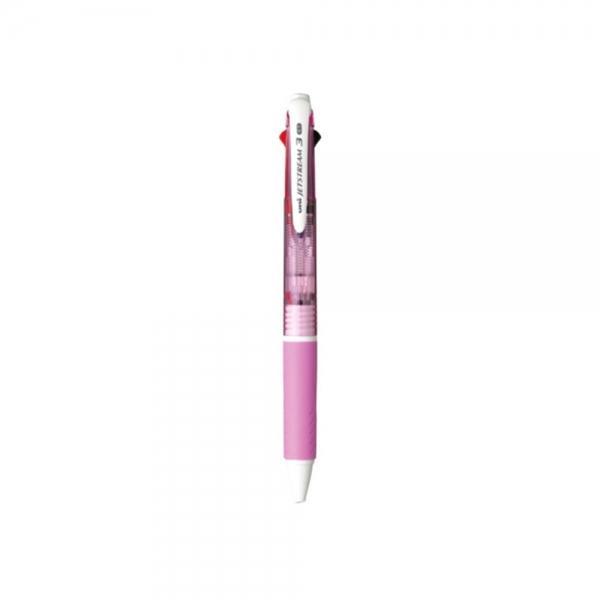 f20 25667 유니 제트스트림 3색볼펜 SXE3-400-07핑크 0.7mm 흑-청-적 1개 1개입