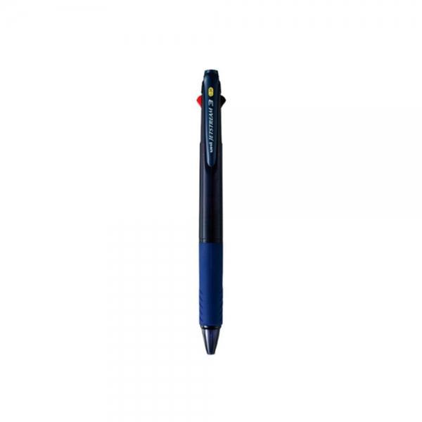 f20 22002 유니 제트스트림 3색볼펜 SXE3-400-38네이비 0.38mm 흑-청-적 1개 1개입
