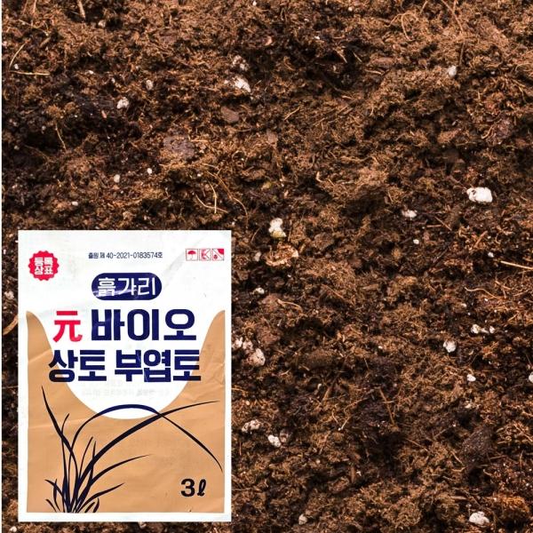 흙갈이 원 바이오 상토 부엽토 3L