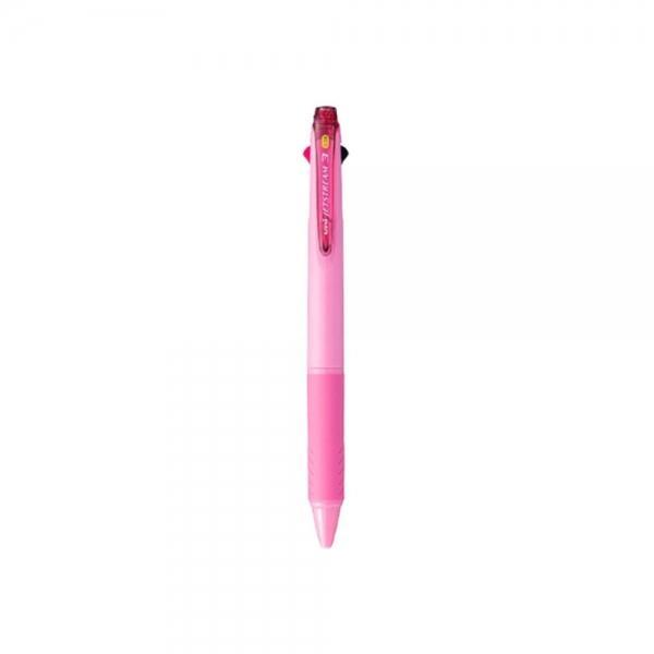 f20 25814 유니 제트스트림 3색볼펜 SXE3-400-38베이비핑크 0.38mm 흑-청-적 1개 1개입