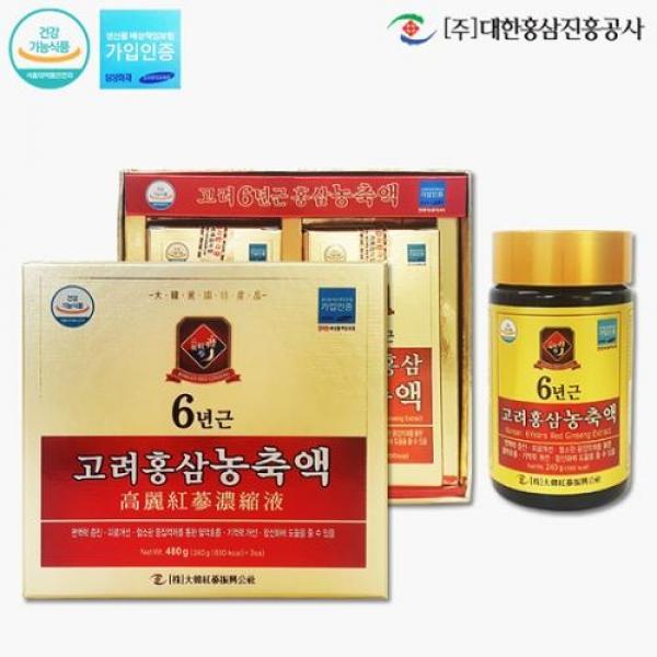 6년근고려홍삼농축액 100% 240g X 2병