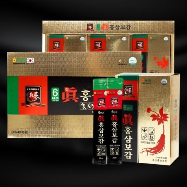 금산홍삼 6년근 고려 진홍삼보감 홍삼스틱 20ml x 30포 쇼핑백 포함