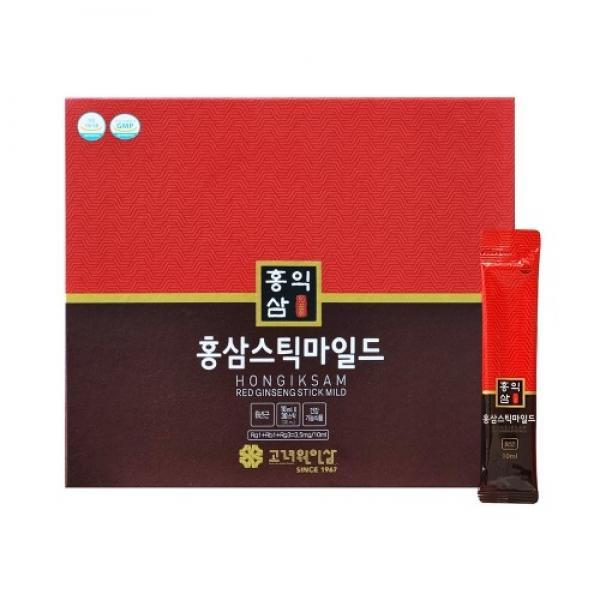 고려원인삼 홍익삼 홍삼스틱 마일드 10ml x 30포 + 쇼핑백